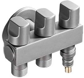 1 Pcs wasserhahn drei-in-one steckdose eck ventil messing 3-weg/4-weg wasser heizung bad multi-funktion wasserhahn gewinde G1/2' (Color : H)