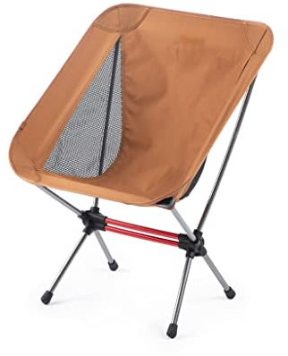 GONGGUJ Verbreiterter Outdoor-Klappstuhl, tragbar, Freizeit, Skizzieren, Strand, Camping, Angeln, Mondstuhl (Farbe: Braun, Größe: 70,5 x 54 x 37 cm) (Braun 70,55 x 437 cm)