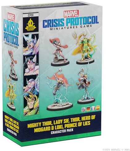 Atomic Mass Games, Marvel: Crisis Protocol – Mighty Thor, Lady SIF, Thor, Hero of Midgard & Loki, Prince of Lies, Charakter-Erweiterung, Tabletop, 2 Spieler, 14+ Jahren, 90-120 Minuten, Mehrsprachig