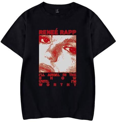 Respeto Renee Rapp T-Shirt Tour Print Fashion Crew Neck Short Sleeve T-Shirt Women's Men's Hip Hop T-Shirt XS-3XL-Black||L