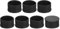 QUARKZMAN 7 Pcs Protection Pied de Chaise, 50mm Embout de Pied de Chaise en PVC sans Marquage Antidérapants Rond Protecteurs de Sol pour Pieds de Table, Noir