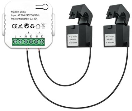 SHUAIGUO Tuya ZigBee Contatore di energia intelligente solare fotovoltaico Produzione di energia Consumo Misuratore di monitoraggio bidirezionale Controllo APP per cellulare Monitor di potenza