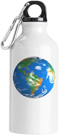 Pale Blue Dot Artwork Earth Logo Touristen-Wasserflasche Weiß