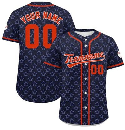 Generisch Personalisiert Atmungsaktiv Baseballtrikot Sporthemden Schnelltrocknend T-Shirt Individuelles Baseball Jersey Baseball Trikot Kurzarm Sportuniform Herren Damen Kinder Black Friday Angebote