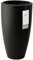 Elho June Round High 30 - Pot de Fleur - Interieur & Extérieur - Plastique 100% Recyclé - Ø 29.5 x H 52.5 cm - Noir/Noir