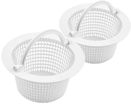 Happyyami 2 Stück Poolkorb Skimmerfilter aus Abs mit Großer Kapazität für Oberirdische Pools Effektive Entfernung von Schmutz und Breite Kompatibilität