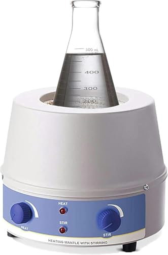 WaaYb Magnetic Stirrer Heating Mantle, 100-2400W Magnetic Stirrer Mixer, 380°C Laboratory Heating Mantle with Magnetic Stirrer, Heating Mantle with Temperature Adjustment Speed Adjustment