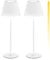 Brandson - 2 x LED Tischlampe kabellos dimmbar - mit Akku aufladbar - 3 Farbstufen - warmweiß neutralweiß kaltweiß - Metall - - Tischleuchte - Nachttischlampe - Leselampe - Indoor/Outdoor - weiß