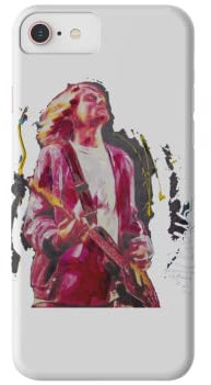 Kurt Cobain Silicone White iPhone Case for iPhone 8 Plus Gifts Merchandise Gifts for Women Men UK