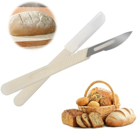 HJYDGJ 20 cuchillos de desayuno de acero inoxidable, cuchillo de pan, cuchillo de panadería, juego de cuchillos para baguette, pan, panadero, masa, cuchillo de afeitar, cuchillo de masa, para usar en