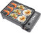 Barbecue à gaz portable - Barbecue au gaz propane en acier inoxydable avec grille de cuisson et coque absorbante d'huile - Idéal pour les camping-cars, le camping et les familles