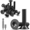 TXXATX 30 Piezas Tornillos Cabeza Avellanada Torx M4 x 25 mm Tornillos de Acero Inoxidable A2 V2A Tornillo Mecánico Tornillos Avellanados Negro Tornillos de Cabeza Plana con Punta Torx T20