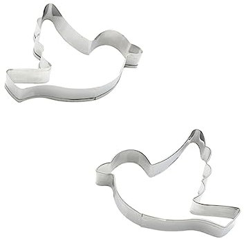 BESPORTBLE 4stücke Teilige Edelstahl Cookie Cutter Taube Form DIY Schokolade Mould Cupcake Dessert Backform Kuchenform Fondantform Backform Edelstahlformen