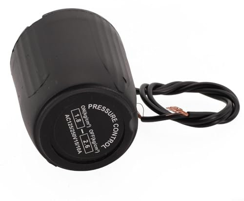 12V Self Priming Water Pump, Automatic Water Pump Pressure Switch, AC 125/220V Double Contact, for Car Washing Boat Garden Watering(1/4 1.8-2.6kg)