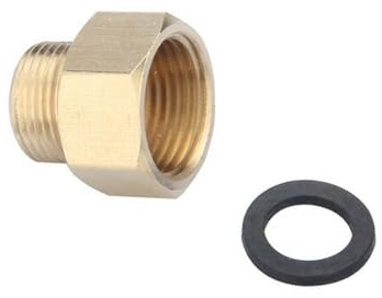 Badezimmer Messing Adapter Brauseschlaucharmatur Konverter Europa Schlauchverbinder auf US Wasserversorgung Adapter (EU Buchse G3/8 x US Stecker 9/16)