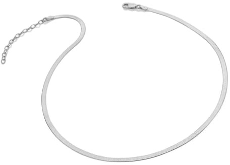 Hot Diamonds Silver Adjustable Snake Chain | 925 Sterling Silver Chain Necklace Size 40–45cm | Layering Snake Chain - Gift Wrap Included