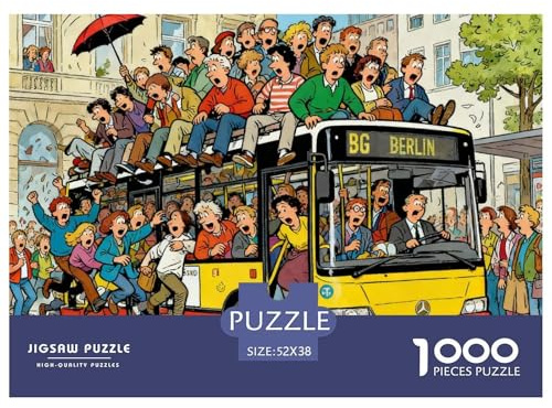 Berlin BVG Bus Hölzerne Puzzles Wasserfest 1000 Teile DIY- Puzzle Geschenke Für Erwachsene Unmöglich Herausfordernde Puzzlespiele