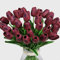 Veryhome Künstliche Blumen Gefälschte Blume Tulpe Latex Material Real Touch für Hochzeitszimmer Home Hotel Party Dekoration und DIY Decor （ Wein Rot - 10Stück ）