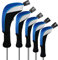 Andux 5 pz/set Golf 460cc Driver Testa di Legno Copre con Collo Lungo Blu