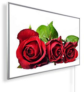 Könighaus 800W Infrarotheizung mit Bild in HD Qualität ✓ Energiesparend ✓ 5 Jahre Garantie ✓ Doppelter überhitzungsschutz ✓ Infrarot Wandheizung ✓ Motiv: 179. Rote Rosen