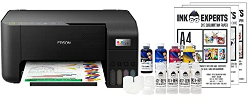 Ink Experts Dye Sublimation A4 Printer Bundle - Windows Compatible with Epson ET1810 inc. Printer and Inktec Sublinova Inks
