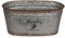 Out of the Blue 220181 - Ovaler Blumentopf aus Metall, Garden & Flowers, Vintagefinish, ca. 25 x 11,5 cm