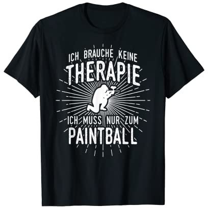 Therapie? Paintball! - Lustiges Softair Paintball T-Shirt