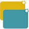 Moonkie Baby Silicone Placemats, Non-Slip Stain Resistant Portable Food Mats for Kids Toddler with 2 Packs (Teal/Mustard)