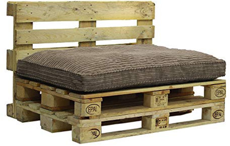 Palettenkissen Palettensofa Cord Set Outdoor Sitzkissen Palettenauflage (Mocca, EIN Kissen 120x80)