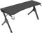 Mars Gaming MGD140, Mesa Ergonómica Gaming, Soporte Auriculares y Bebidas, Escritorio PC, 140x60cm, Negro