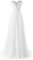 yhfshop Robe de Bal Robes de Demoiselle d'honneur Longue en Mousseline de Soie Une Ligne Robes de soirée Robes de soirée Formelles Robe de Bal-White_46