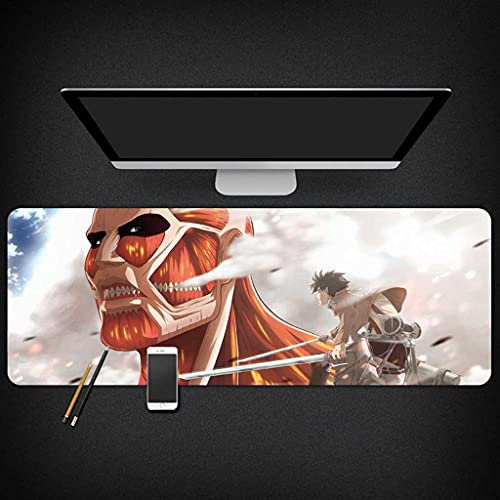 KJXNED - Tapis de Souris Gaming XXL 1000x500 mm Anime Géant Gamer Mouse Pad Surface Antiderapant Base en Caoutchouc Antidérapante pour Gamer PC et Ordinateur Portable