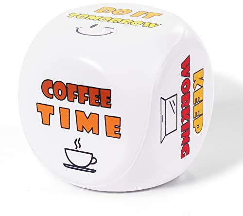 Cube anti-stress - Le cube anti-stress coloré avec 6 actions amusantes pour soulager le stress est le cadeau et le jouet de bureau pour tous les collègues, étudiants, amis et employés