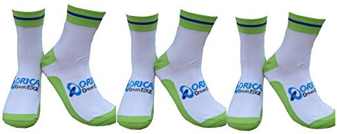 SGCIKER (3 Paar/Packung) Pro Team Orica Radsocken Outdoor-Sport-Kompressionssocken zum Reisen, Wandern, Klettern