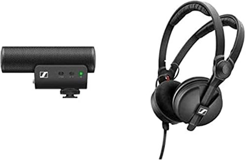 Sennheiser Professional MKE 400 On-Camera Shotgun Microphone with 3.5mm Connectors for DSLR, Mirrorless & Mobile HD 25 Special Edition Closed-Back Headphones