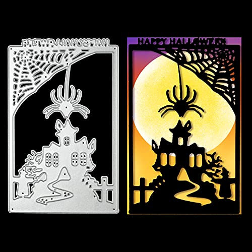 OPUHOHR Halloween Metall Stanzschablonen Stanzformen, Halloween, Stanzschablone Scrapbooking Prägeschablonen, Metall Stanzformen für DIY Kartenherstellung Album Fotoalbum Deko Cutting Dies