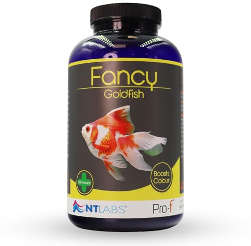 NT Labs Pro-f Fancy Goldfish Sinking Fish Food Pellets (400g) | Highly nutritious slow-sinking pellets with immune-boosting beta-glucans. Formulated for delicate fancy goldfish.
