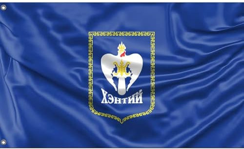 Khentii Provinz, Mongolei-Flagge | einzigartiger Designdruck | hergestellt in der EU (90 x 150 cm)