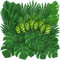 QUOZUO 50 Pièces Feuilles Tropicales Artificielles De Palmier Vert Monstera Artificielles Plantes Tropicales pour Jungle Anniversaire Hawaïen Décorations