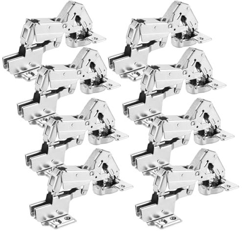 WOPPLXY 8 PCS 175 Degree Cabinet Hinges - Kitchen Cupboard Hinges Soft Close for Cabinet Door, Wardrobe, Cupboards Overlay