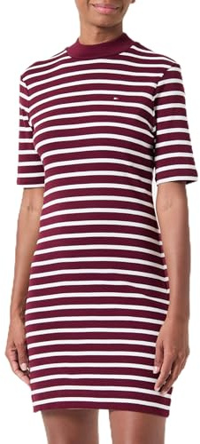 Tommy Hilfiger Damen Slim Cody Mock-nk Dress Ww0ww42918 T-Shirt-Kleid (1er Pack)