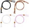 Crystal Quartz Stone Holder Necklace Set - 4 Pcs Adjustable Cord, Handmade Empty Cage for DIY Jewelry Making Accessories