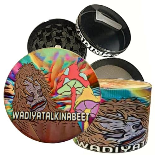 Generic Herb Grinder - Four Piece Alloy Tobacco Grinder with Catcher, Shark Teeth Grinder for Dry Herbs & Spices (50mm)