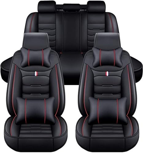 Auto Sitzbezüge Sets für Mercedes Benz C Class C200 w204/c200 w203/c220 w205/c180 w202/c250 w205, 5 Sitzer Leder Alles Inklusive rutschfest Wasserdicht Bequem Sitzbezüge, Auto Innenraum Zubehör