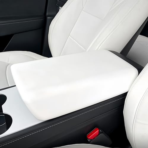 frani Center Console Armrest Cover for Tesla Model 3 2017-2023/Model Y 2020-2025,White