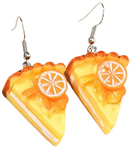 VALICLUD 1 Paar Kuchen Ohrringe Ohrhänger lustige Ohrringe Ohrschmuck Ohrringe für Frauen Zucht Damen Ohrringe süße Ohrringe Ästhetik Essen Ohrringe süße Ohrringe für Teenager-Mädchen Harz