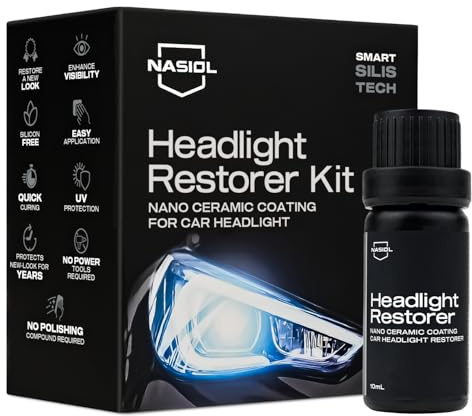 Nasiol Kit Restaurador Faros Opacos Amarillos Headlight Restorer Kit