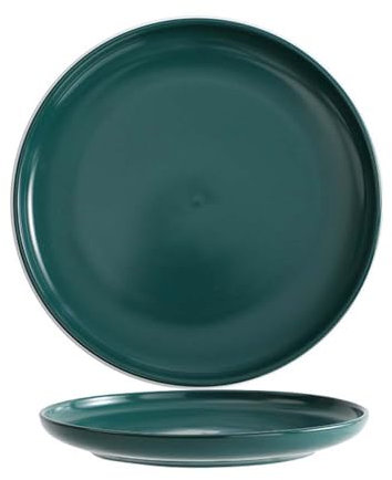 AIYoo 2 Pack Porcelain Dinner Plates,6 inch Dessert Salad Plates Ceramic Plates,Food Serving Dishes Set,Small Round Plates for Pasta,Snack,Fruit,Green
