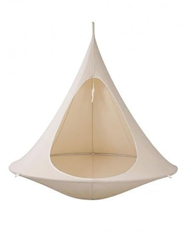 Generic Portable Hanging Chair Hammock, Butterfly Swing Chair, Anti-Mosquitoes & Waterproof, 100KG Capacity, White