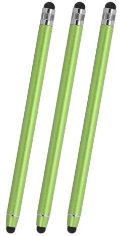 PATIKIL 3 Pcs Stylus Pens for Touch Screens, 2 in 1 High Sensitivity Universal Pen Capacitive Stylus for Phone Tablets Laptop Touch Screen Devices, Green